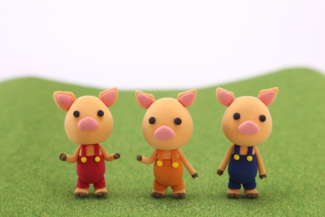 絵本 童話 三匹の子ブタ 人形
