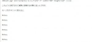 wordpress テキストモード