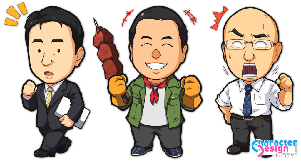 似顔絵キャラクターイラスト