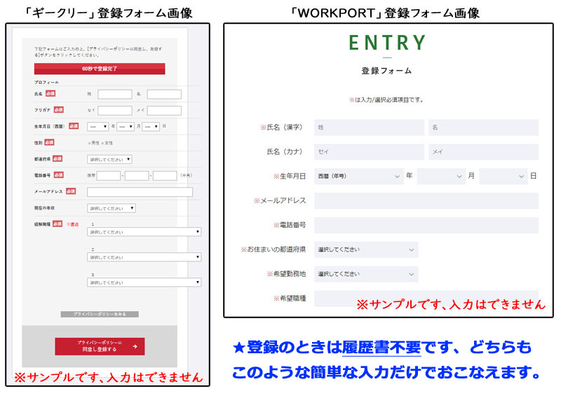 入力フォームサンプル