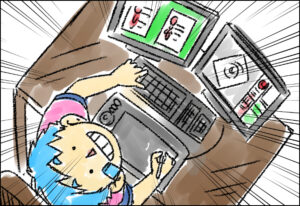 パソコン　配置　絵を描くとき